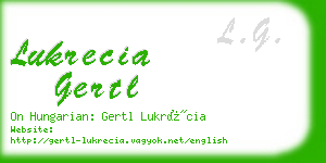 lukrecia gertl business card